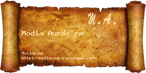 Modla Auróra névjegykártya